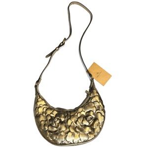 Metallic gold floral Patricia Nash handbag